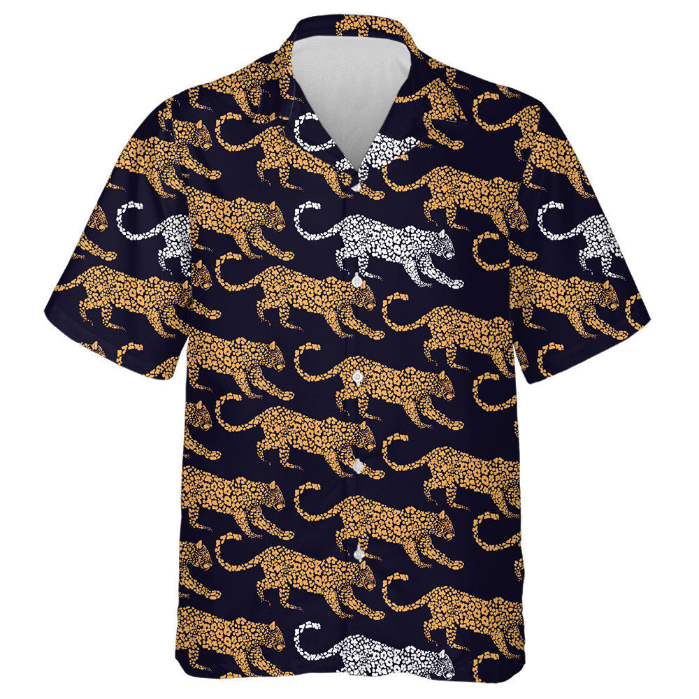 Lion Leopard Animal Background Fashion Trendy Hawaiian Shirt, Hawaiian Shirt Gift, Christmas Gift