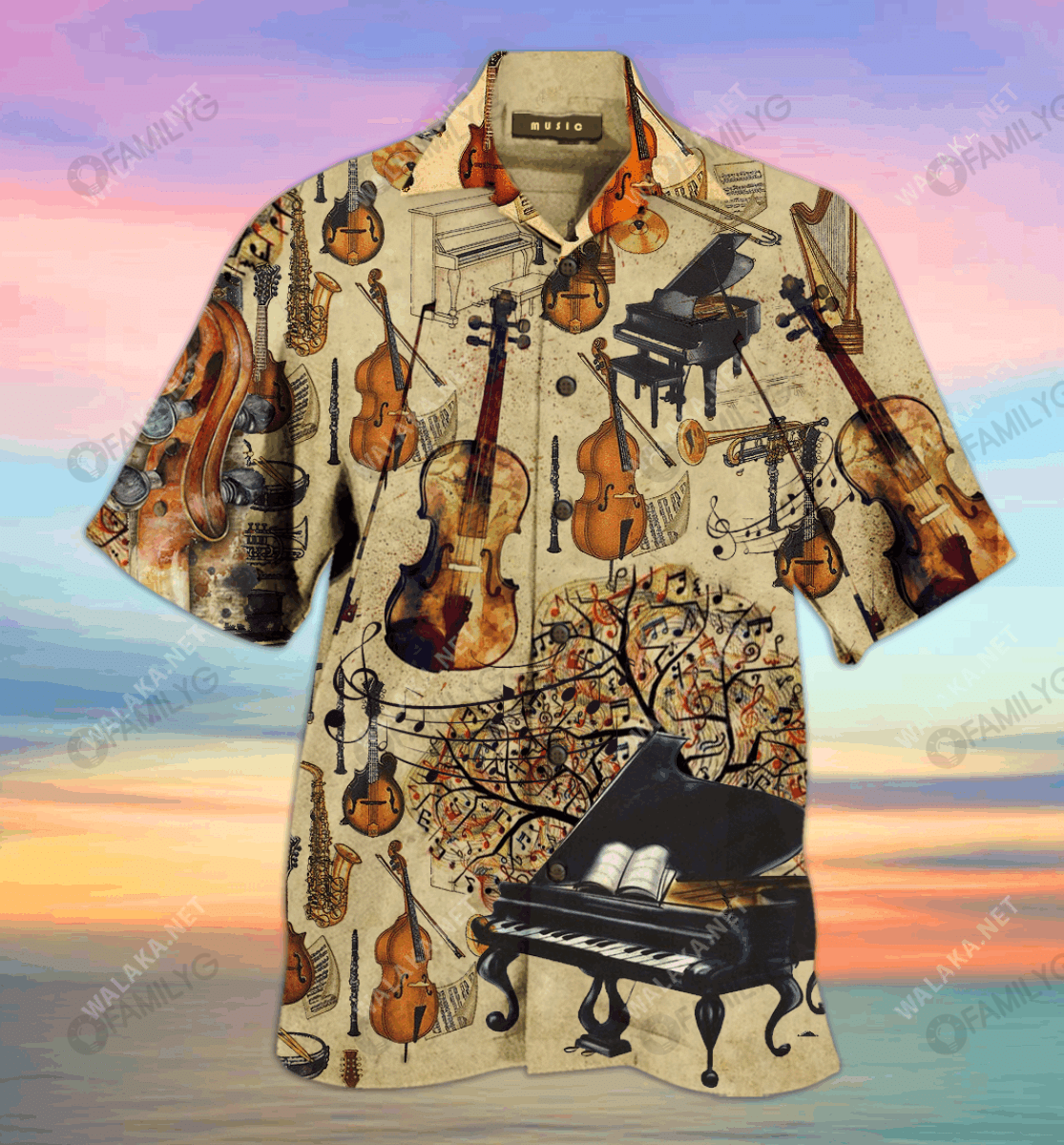 Amazing Classical Music Unisex Hawaiian Shirt, Hawaiian Shirt Gift, Christmas Gift
