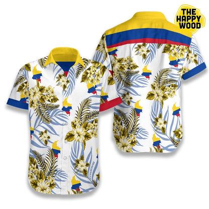 Colombia Proud Hawaiian Hawaii Shirt, Hwaiian For Gift