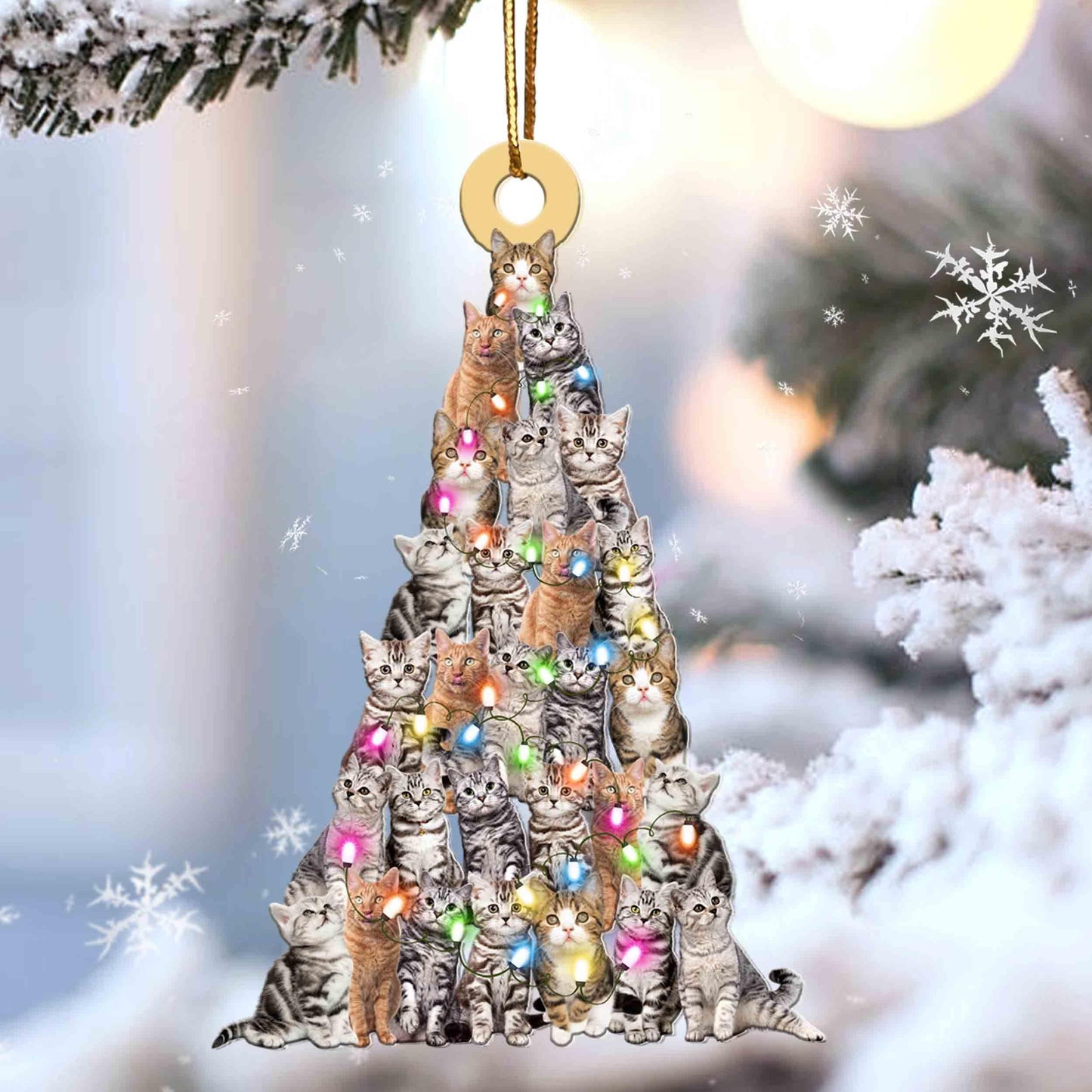 Tabby Cat Lovely Tree Gift For Tabby Cat Gift For Cat Mom Ornament,Christmas Gift,Christmas Decoration