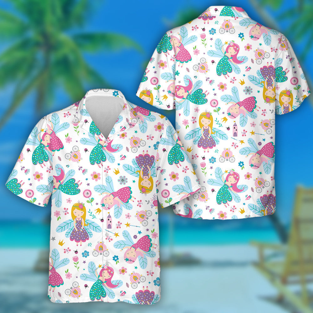 Theme Mystical Fairy Butterfly With Flowers Hawaiian Shirt,Hawaiian Shirt Gift, Christmas Gift