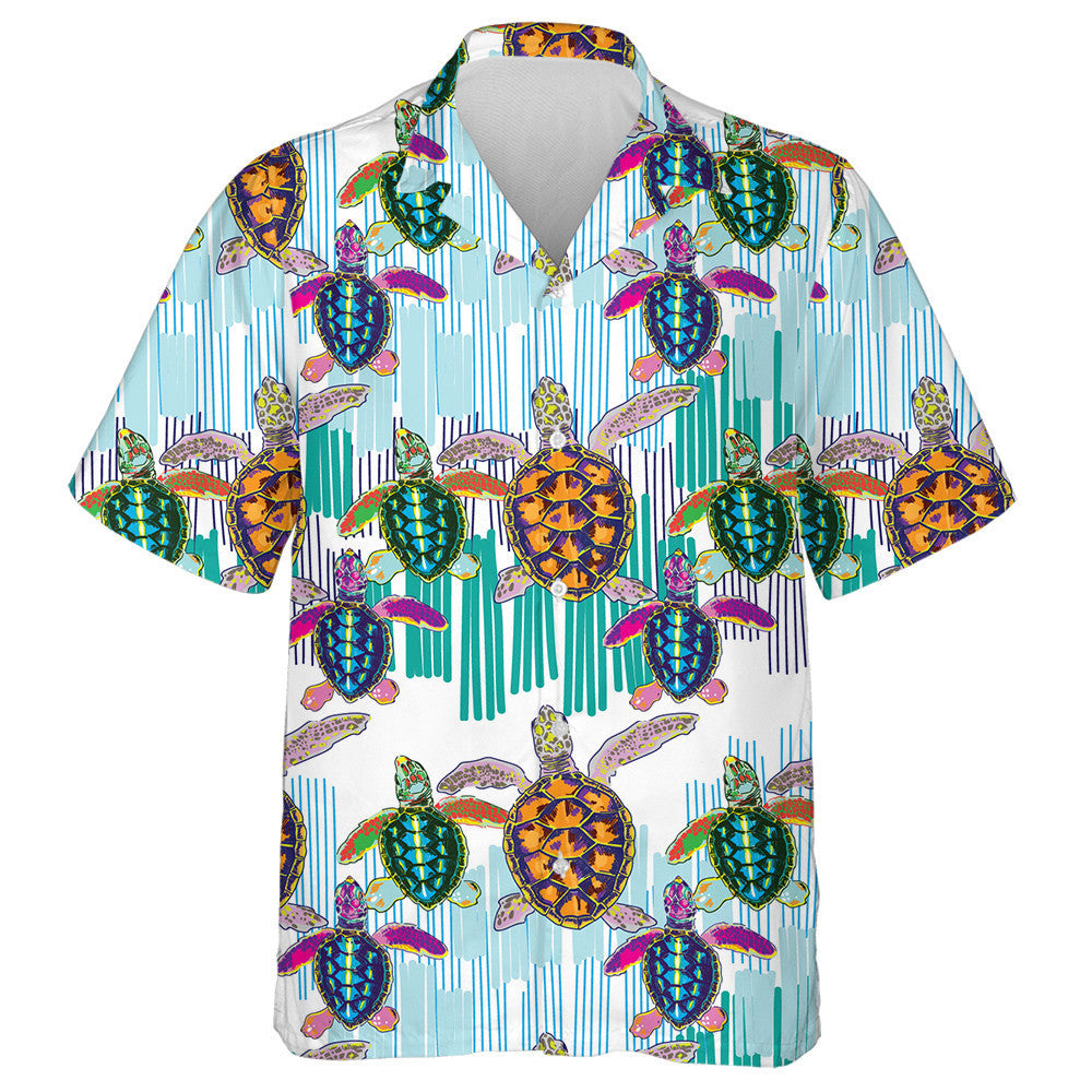 Turtar Treibhe Lámhtharraingthe ag Snámh Chuig an Uisce Léine Haváí, Bronntanas Léine Haváíais, Bronntanas Nollag