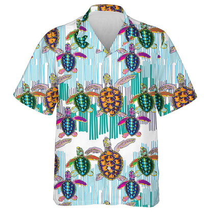 Turtar Treibhe Lámhtharraingthe ag Snámh Chuig an Uisce Léine Haváí, Bronntanas Léine Haváíais, Bronntanas Nollag