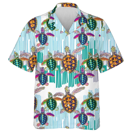 Turtar Treibhe Lámhtharraingthe ag Snámh Chuig an Uisce Léine Haváí, Bronntanas Léine Haváíais, Bronntanas Nollag