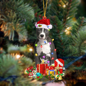 Blue Nose Pitbull-Dog Be Christmas Tree Hanging Christmas Plastic Hanging Ornament, Christmas Ornament Gift, Christmas Gift, Christmas Decoration