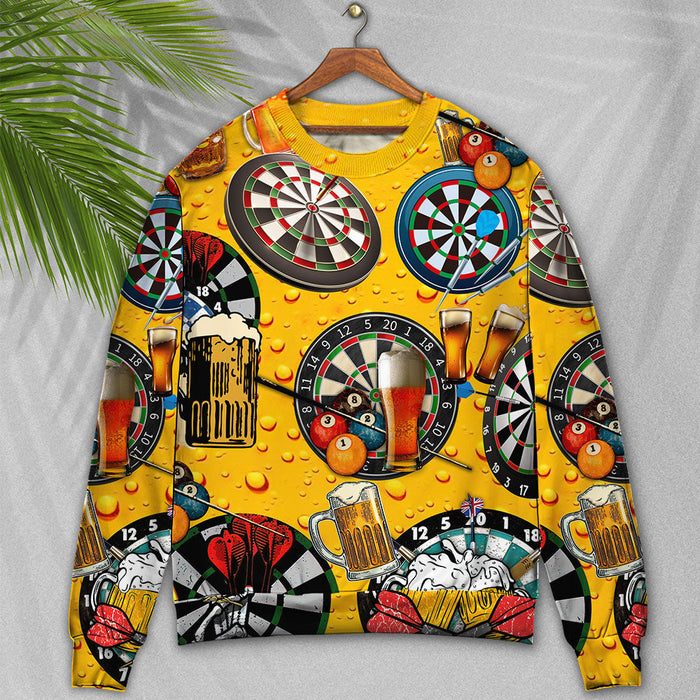 Dart And Beer Love Life Stle Ugly Christmas Sweater, Christmas Gift, Gift Christmas 2024