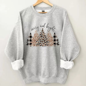 Merry and Bright Sweatshirt, Christmas Sweatshirt Cute, Christmas Winter Sweatshirt