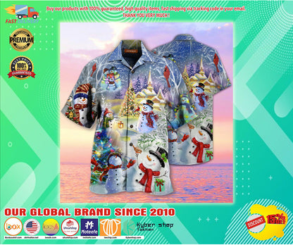 Christmas Snowman Hawaiian Shirt_Hawaiian Shirt Gift, Christmas Gift