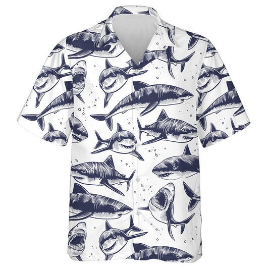 Éisc Mhara Faoi Uisce Lámhtharraingthe Cúlra Bán Loingseoireachta Léine Haváís, Bronntanas Léine Haváís, Bronntanas Nollag