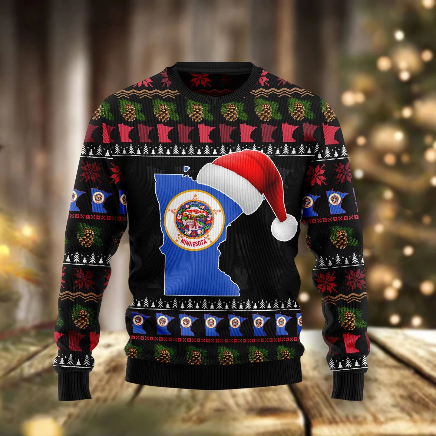 Minnesota Christmas HZ112607 unisex mná &amp; fir, lánúineacha meaitseáil, cairde, teaghlaigh greannmhar bronntanais geansaí saoire na Nollag gránna, geansaí Nollag gránna
