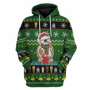 3D Christmas Custom Tshirt Fleece Hoodie Apparel