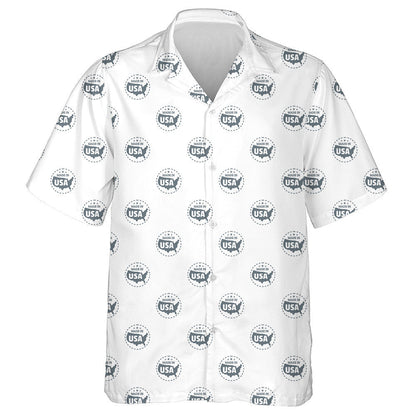 Made In USA Country Gray Watermark Pattern Hawaiian Shirt, Hawaiian Shirt Gift, Christmas Gift