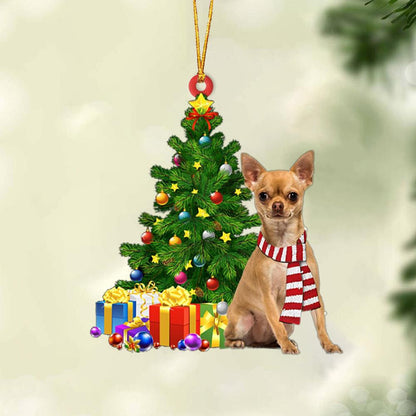 Chihuahua-Christmas Star Hanging Christmas Plastic Hanging Ornament, Christmas Gift, Christmas Decoration