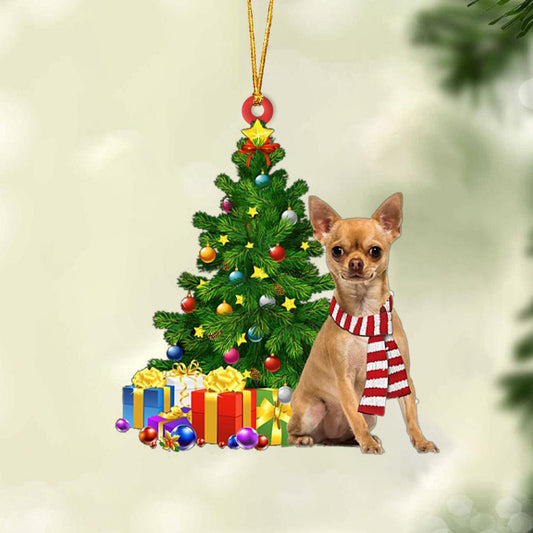 Chihuahua-Christmas Star Hanging Christmas Plastic Hanging Ornament, Christmas Gift, Christmas Decoration