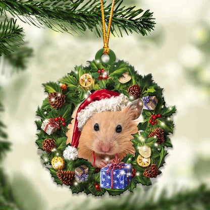 Hamster and christmas gift for her gift for him gift for Hamster lover ornament, Christmas Gift,Christmas Decoration