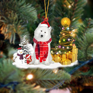 Ornament- Samoyed Christmas Ornament Dog Ornament, Car Ornament, Pet Love Gift, Christmas Gift