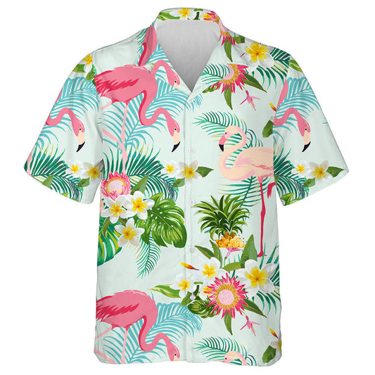 Flamingo Álainn Le Bláthanna Trópaiceacha Seanré Léine Haváís, Bronntanas Léine Haváí, Bronntanas Nollag