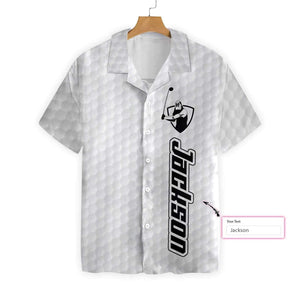 Golf Texture With Logo Custom Name Hawaiian Shirt,Hawaiian Shirt Gift, Christmas Gift