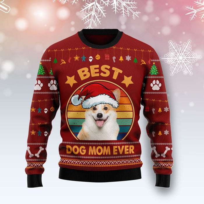 Cardigan Welsh Corgi Best Dog Mom Ever Ugly Christmas Sweater, Christmas Ugly Sweater,Christmas Gift,Gift Christmas 2022