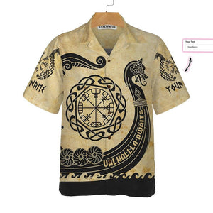 Viking By Blood Sailor by Choice Valhallla Awaits Personalized Hawaiian Shirt, Hawaiian Shirt Gift, Christmas Gift