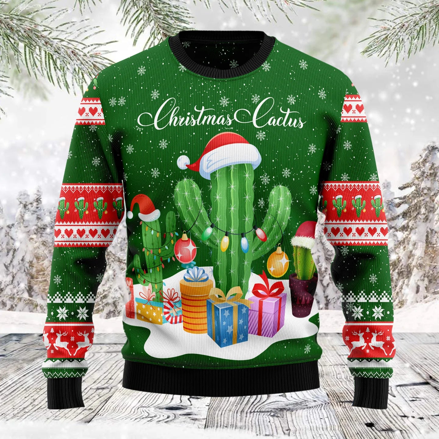 Cactus Nollag unisex ban &amp; fir, lánúin ag teacht le chéile, cairde, leannán cactus, teaghlaigh greannmhar bronntanais geansaí gránna saoire na Nollag