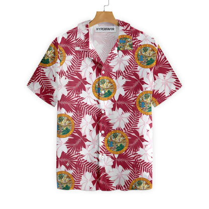 Colorful Florida Flag Seamless Pattern USA Hawaiian Shirt,Hawaiian Shirt Gift, Christmas Gift