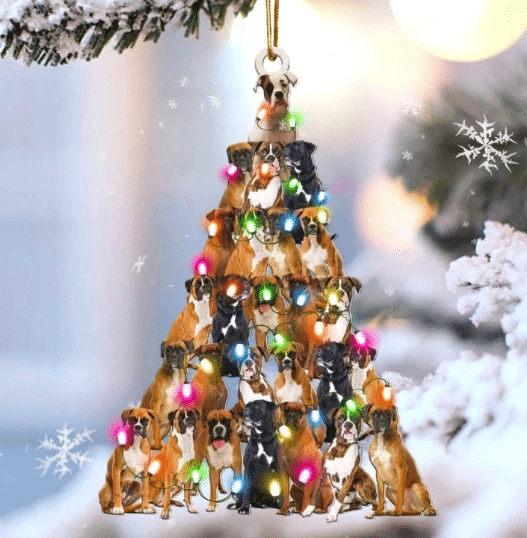 Boxer Christmas Ornament, Christmas Ornament Gift, Christmas Gift, Christmas Decoration