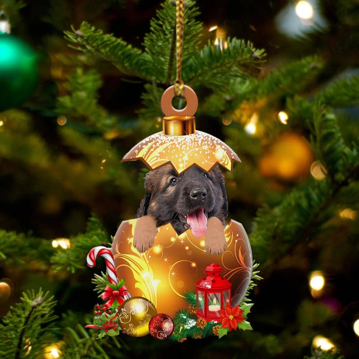 Leonberger In Golden Egg Christmas Ornament, Pet Love Gift, Christmas Ornament, Christmas Gift-1