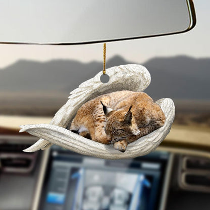 Lynx sleeping angel Lynx lover cat mom ornament, Christmas Decoration
