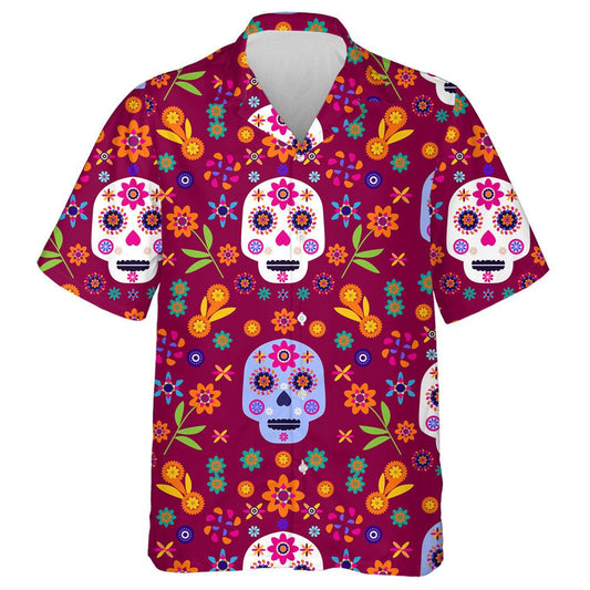 Vintage Hand Drawn Sunflowers On Navy Background Hawaiian Shirt, Hawaiian Shirt Gift, Christmas Gift