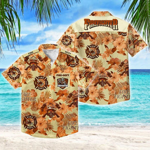 Firefighter fathers day Hawaiian Shirt_ Hawaiian Shirt Gift, Christmas Gift