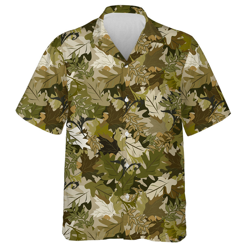 Patrún Camo Duilleog Maple Seanré Tarraingthe de Láimh Léine Haváís, Bronntanas Léine Haváíais, Bronntanas Nollag