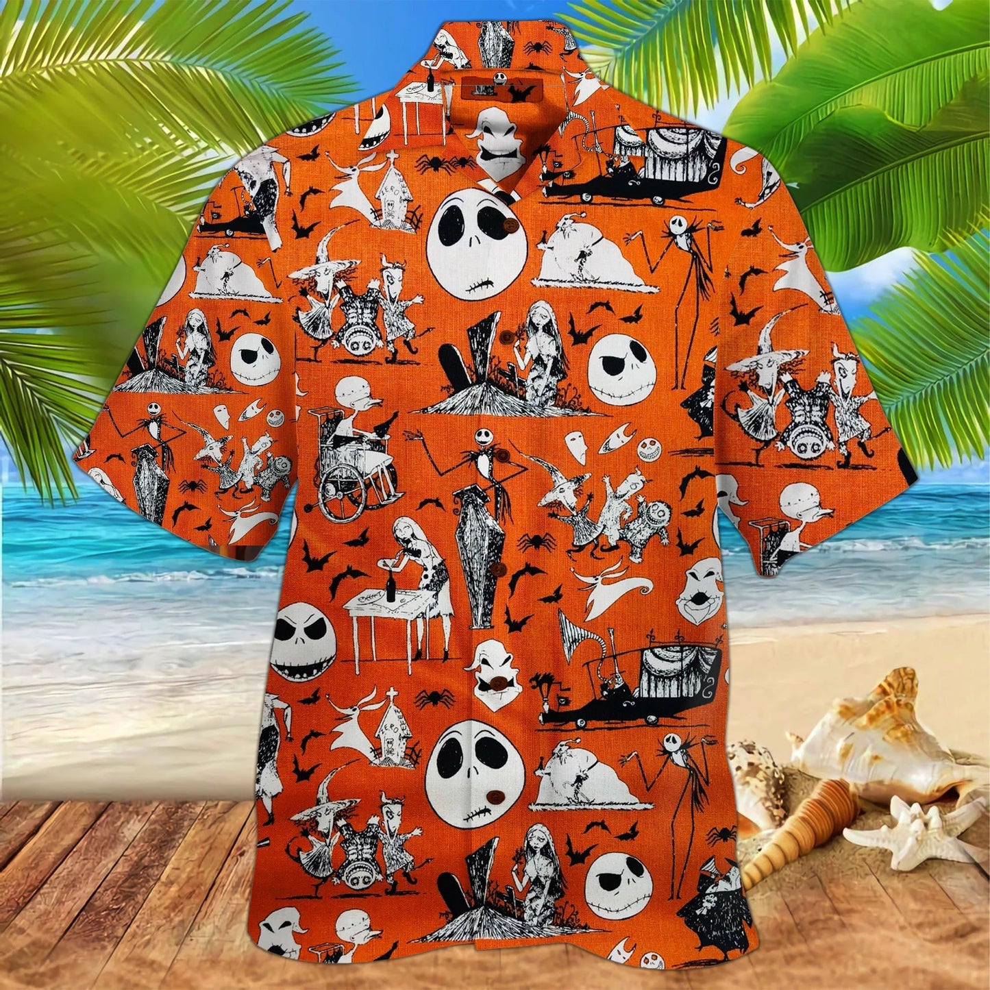 Jack Skellington Taibhse Agus Ialtóg Shona Oíche Shamhna Léine Haváís, Bronntanas Léine Haváíais, Bronntanas Nollag