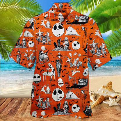 Jack Skellington Taibhse Agus Ialtóg Shona Oíche Shamhna Léine Haváís, Bronntanas Léine Haváíais, Bronntanas Nollag