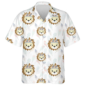 Baby Cute Lion With Indian Headdress Hawaiian Shirt, Hawaiian For Gift