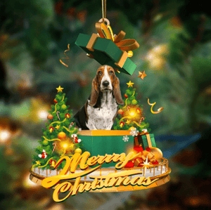 Basset Hound Christmas Ornament, Christmas Ornament Gift, Christmas Gift, Christmas Decoration