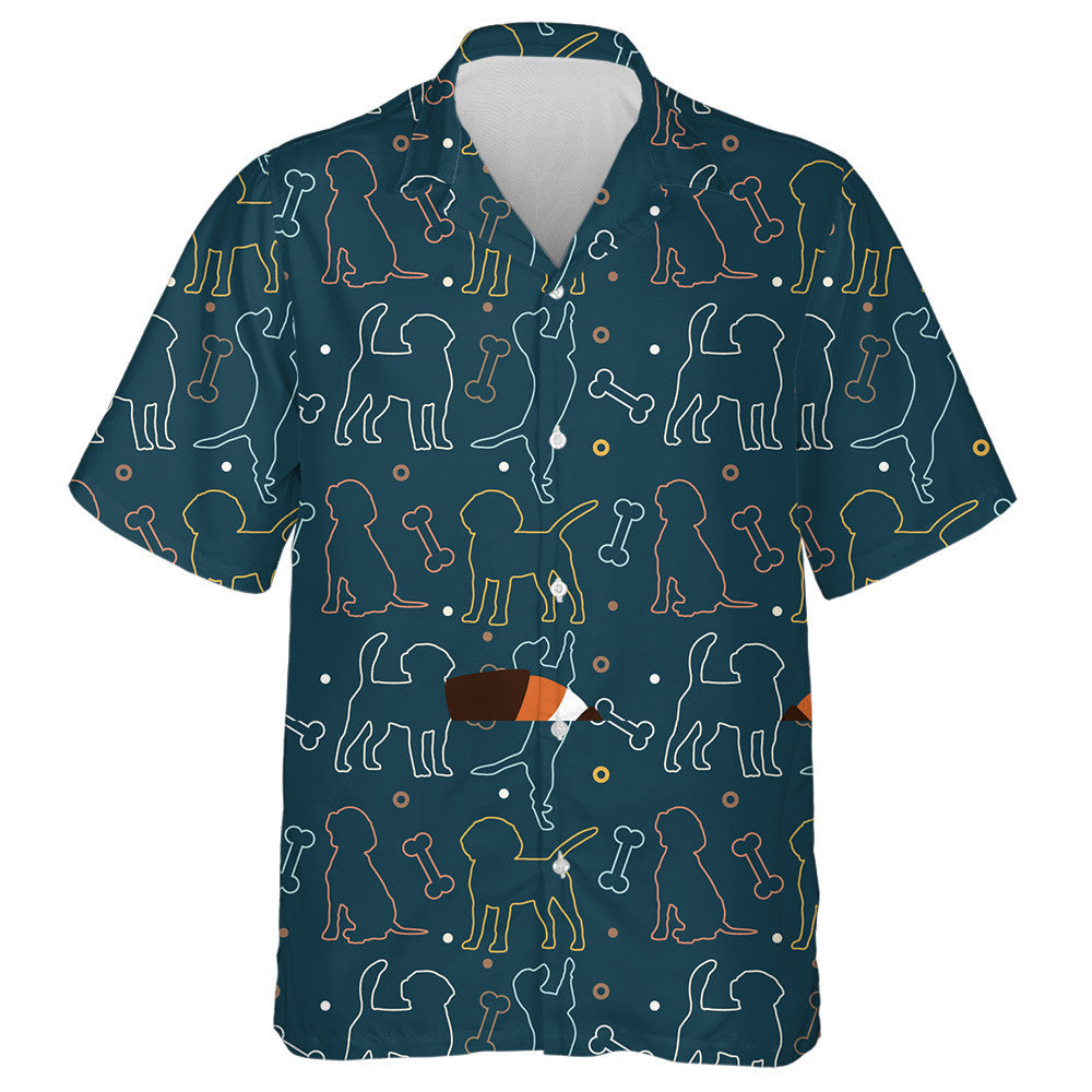Cartoon Home Pet Beagle In Poses Hawaiian Shirt, Hawaiian For Gift