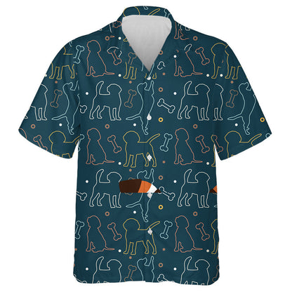 Cartoon Home Pet Beagle In Poses Hawaiian Shirt, Hawaiian For Gift