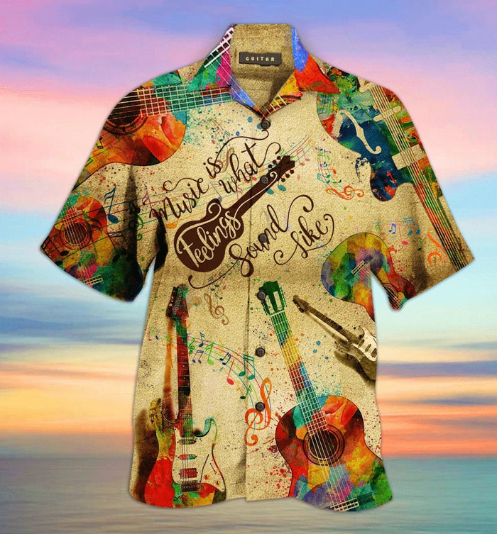 My Guitar Can Sing Colorful Guitar Christmas Hawaiian Shirt, Hawaiian Shirt Gift, Christmas Gift