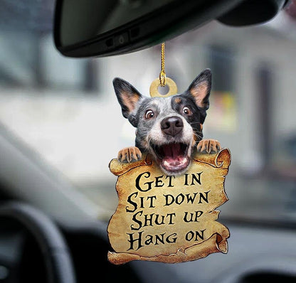Heeler get in dog moms two sided ornament, Christmas Decoration