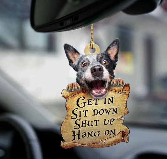 Heeler get in dog moms two sided ornament, Christmas Decoration