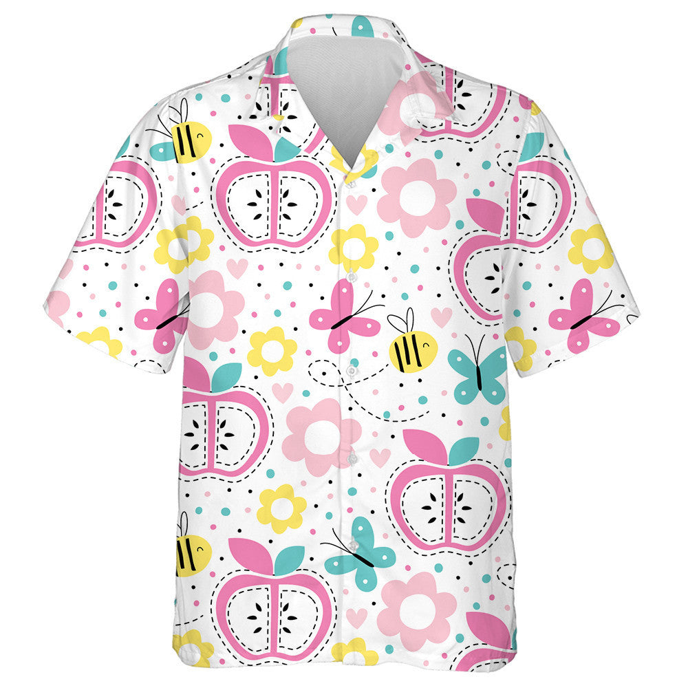 Úll Bándearg Lámhtharraingthe Le Croí Agus Féileacáin Léine Haváí, Bronntanas Léine Haváíais, Bronntanas Nollag