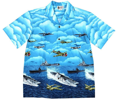 Vintage Ops Blue Hawaiian Aloha Shirt Hawaiian Shorts Beach Short Sleeve, Hawaiian Shirt Gift, Christmas Gift