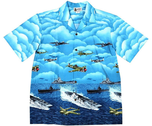 Vintage Ops Blue Haváis Shirt Aloha Shirt Shorts Haváís Trá Muinchille Gearr, Bronntanas Léine Haváís, Bronntanas Nollag