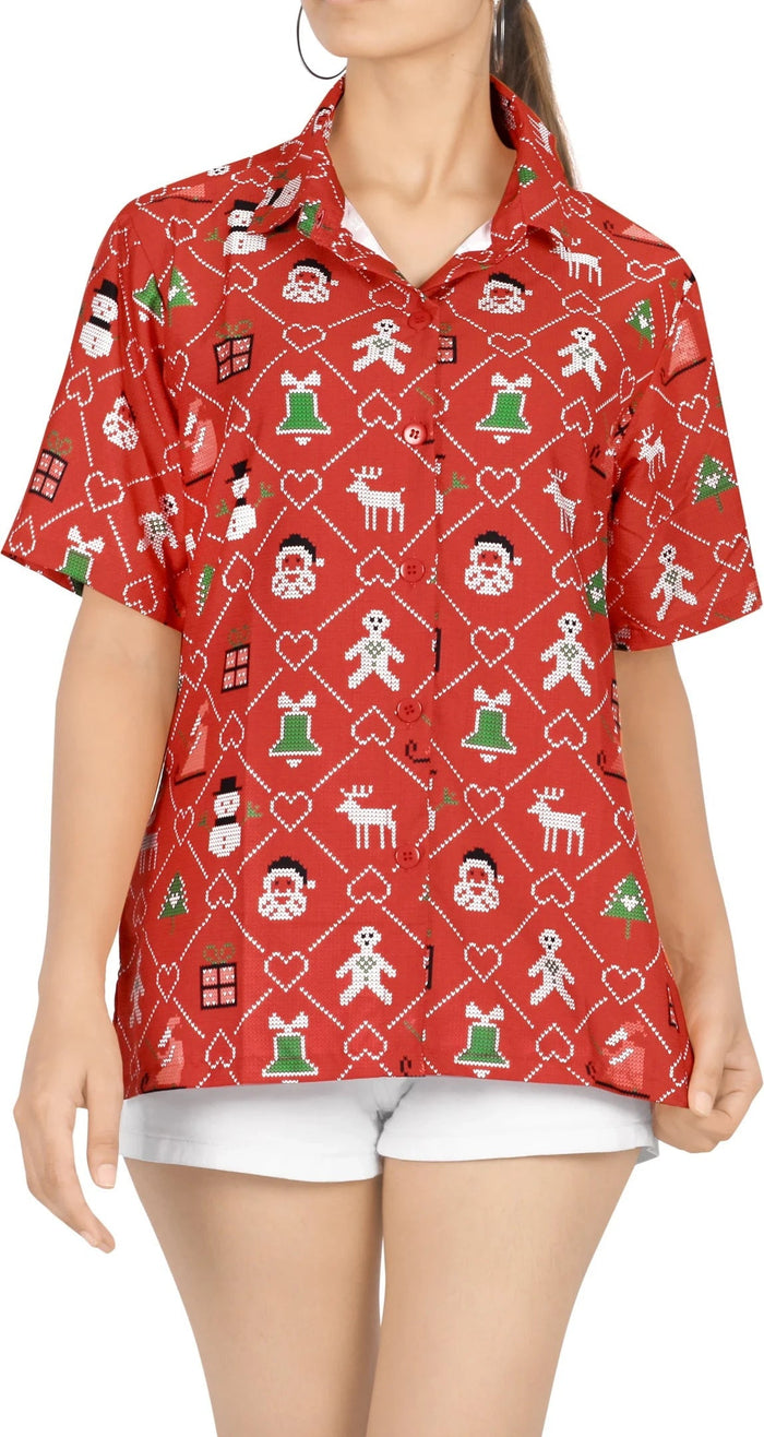 Santa Reindeer Little Bell Christmas Design Hawaiian Shirt, Hawaiian Shirt Gift, Christmas Gift