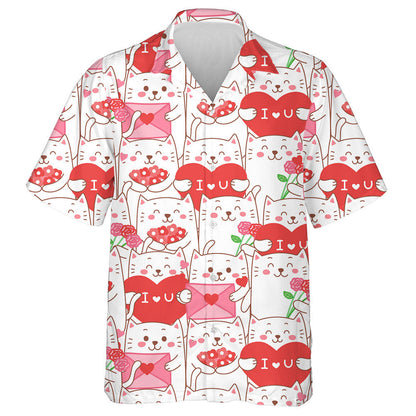 Cartún Cat gleoite Do Léine Haváís Lá Vailintín, Bronntanas Léine Haváí, Bronntanas Nollag