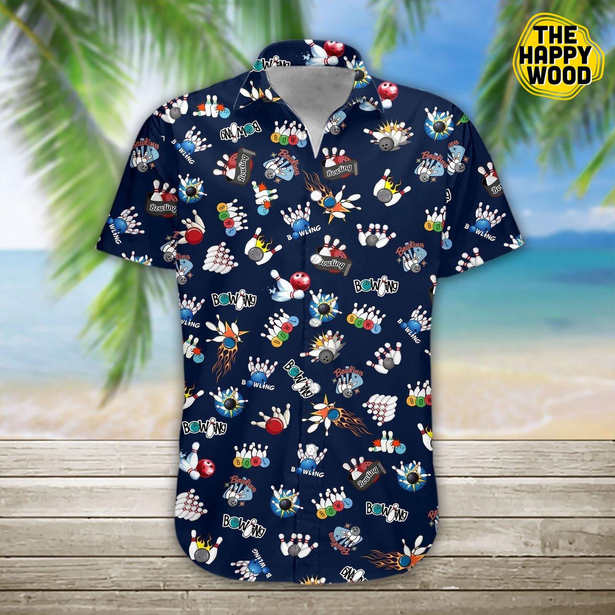 Bowling 3D Hawaiian Hawaii Shirtâ€“ Dnstyles,Hawaiian Shirt Gift, Christmas Gift