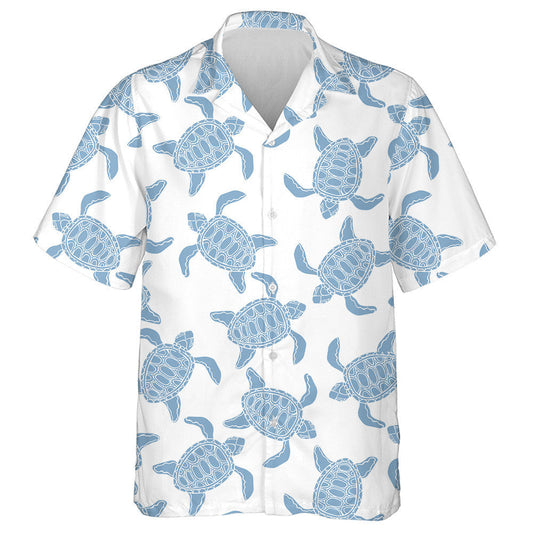 Surfing Elements Palm Trees Sun And Turtle Hawaiian Shirt, Hawaiian Shirt Gift, Christmas Gift