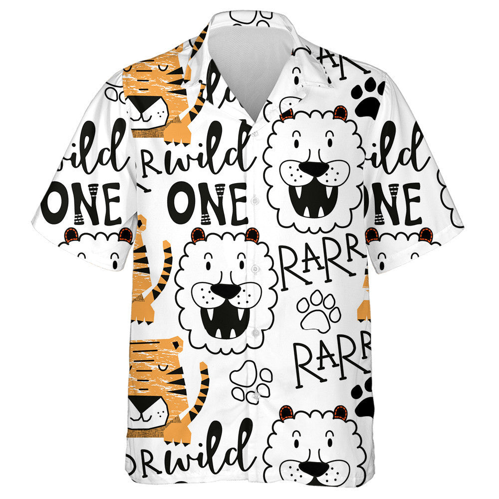 Sleeping Tiger And Smiling Lion Hawaiian Shirt,Hawaiian Shirt Gift, Christmas Gift