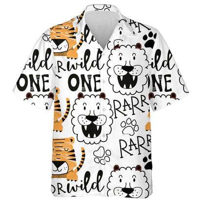 Sleeping Tiger And Smiling Lion Hawaiian Shirt,Hawaiian Shirt Gift, Christmas Gift